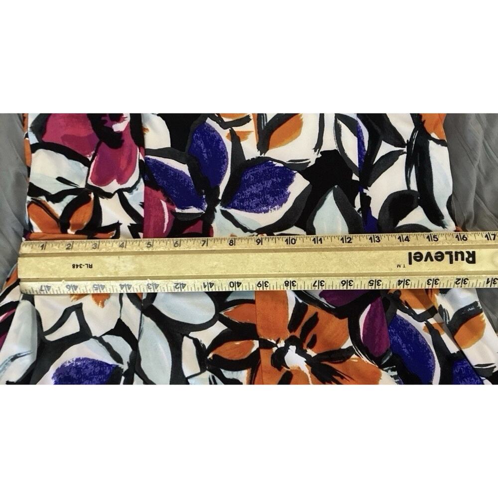 Lauren Ralph Lauren Floral Wrap Dress Sleeveless Fit Flare Belted Size 10 - Picture 8 of 8